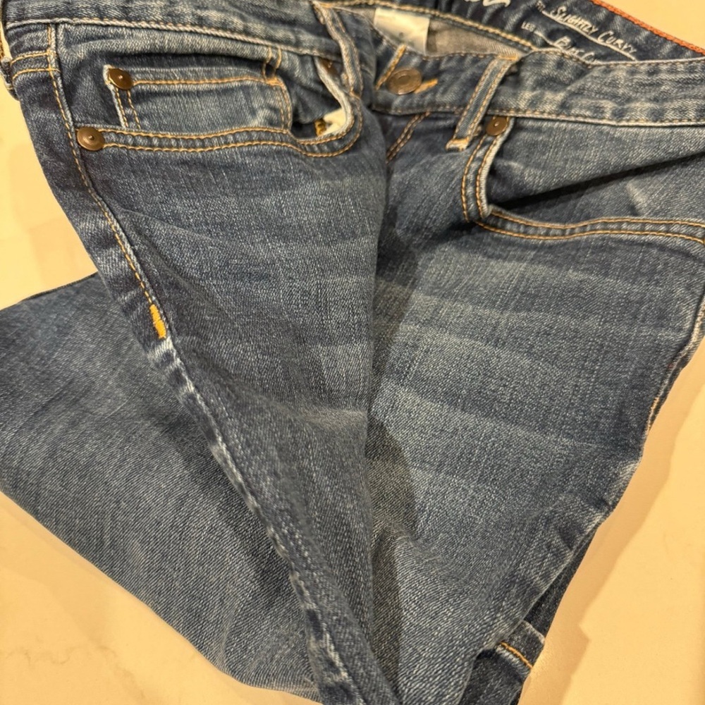 Blue Skinny Jeans with Fading